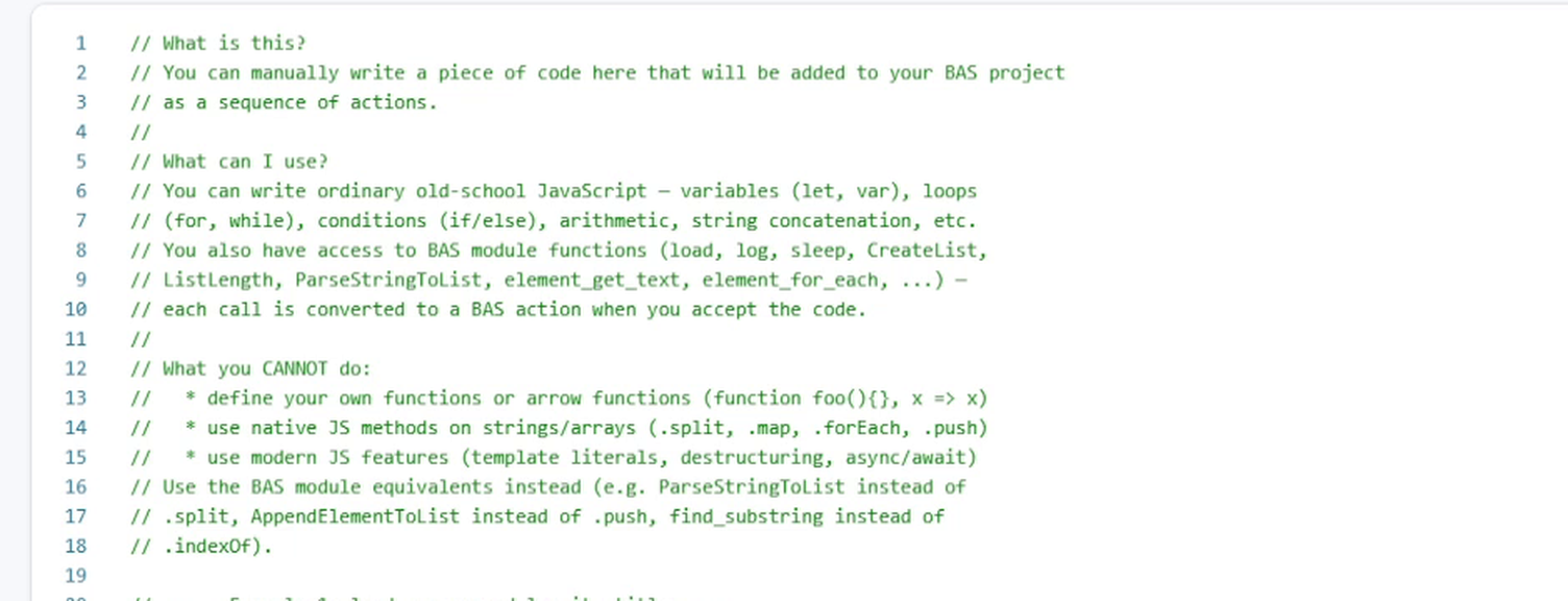 Шапка Code Editor: что можно и чего нельзя писать